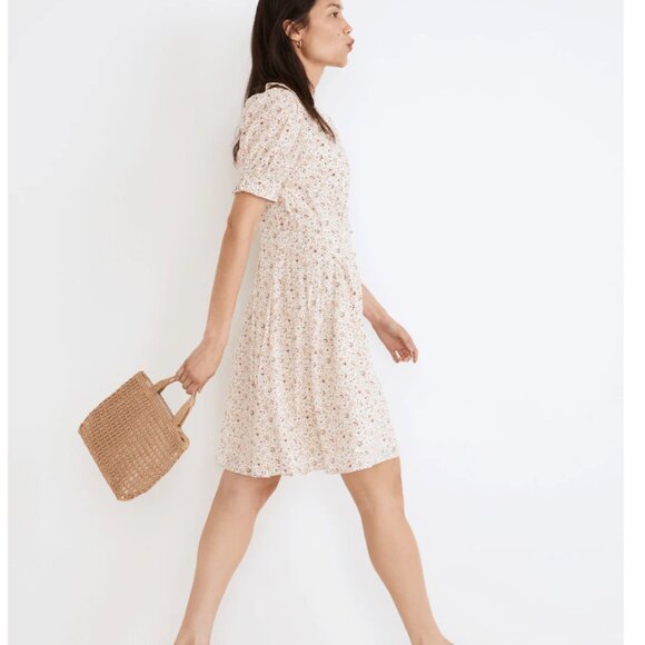 Collared Puff-Sleeve Mini Dress in Piccola Floral - Picture 2 of 7